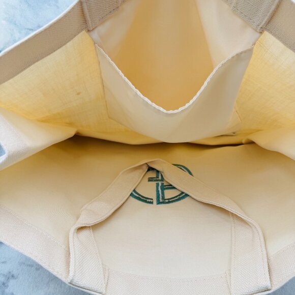 Giorgio Armani Beach Towel &Tote Set,Green Cotton Towel with Cream Bag,Boxed,NEW - Picture 7 of 15